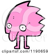 Cartoon Of A Furry Creature Royalty Free Vector Illustration by lineartestpilot