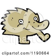 Cartoon Of A Furry Creature Royalty Free Vector Illustration