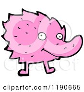 Cartoon Of A Furry Creature Royalty Free Vector Illustration by lineartestpilot