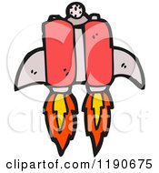 Cartoon Of A Jet Pack Royalty Free Vector Illustration by lineartestpilot