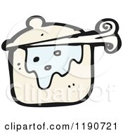 Cartoon Of A Steaming Pot Royalty Free Vector Illustration by lineartestpilot