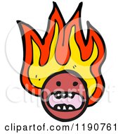 Flaming Face Character