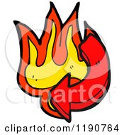 Poster, Art Print Of Directional Arrow In Flames