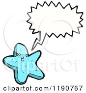 Cartoon Of A Talking Starfish Royalty Free Vector Illustration by lineartestpilot