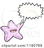 Cartoon Of A Talking Starfish Royalty Free Vector Illustration