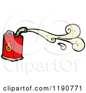 Cartoon Of A Fuming Gasoline Can Royalty Free Vector Illustration