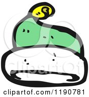 Cartoon Of An Elfs Hat Royalty Free Vector Illustration by lineartestpilot