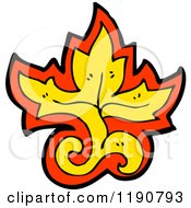 Cartoon Of A Flame Design Royalty Free Vector Illustration