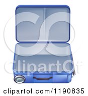 Poster, Art Print Of Empty And Open Blue Suitcase
