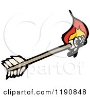 Cartoon Of A Flaming Arrow Royalty Free Vector Illustration