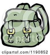 Cartoon Of A Backpack Royalty Free Vector Illustration by lineartestpilot