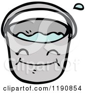 Cartoon Of Of A Bucket Of Water Royalty Free Vector Illustration by lineartestpilot