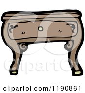 Cartoon Of An Antique Table Royalty Free Vector Illustration