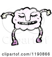 Cartoon Of A Cloud Creature Royalty Free Vector Illustration by lineartestpilot