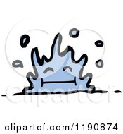 Cartoon Of A Splash Of Water Royalty Free Vector Illustration