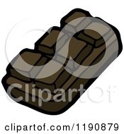 Cartoon Of A Portion Of A Keyboard Royalty Free Vector Illustration