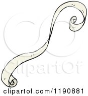 Cartoon Of A Scrolled Piece Of Paper Royalty Free Vector Illustration