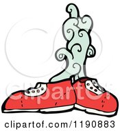 Cartoon Of Stinky Athletic Shoes Royalty Free Vector Illustration
