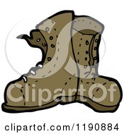 Cartoon Of Leather Boots Royalty Free Vector Illustration