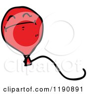 Cartoon Of A Smiling Red Balloon Royalty Free Vector Illustration