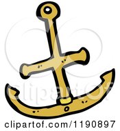 Cartoon Of An Anchor Royalty Free Vector Illustration by lineartestpilot
