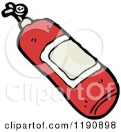 Cartoon Of A Gas Canister Royalty Free Vector Illustration