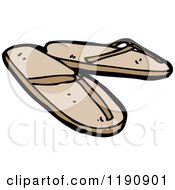 Cartoon Of Flip Flops Royalty Free Vector Illustration