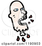 Cartoon Of A Decapitated Head Royalty Free Vector Illustration by lineartestpilot