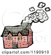 Cartoon Of A Brick House Royalty Free Vector Illustration