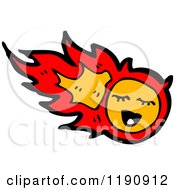 Cartoon Of A Flame Creature Royalty Free Vector Illustration by lineartestpilot