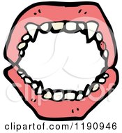 Cartoon Of Vampire Teeth Royalty Free Vector Illustration by lineartestpilot