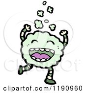 Cartoon Of A Cloud Character Royalty Free Vector Illustration by lineartestpilot
