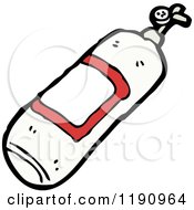 Cartoon Of An Oxygen Canister Royalty Free Vector Illustration