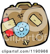 Cartoon Of A Patched Container Royalty Free Vector Illustration