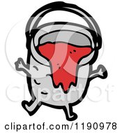 Cartoon Of A Bucket Of Blood Royalty Free Vector Illustration by lineartestpilot