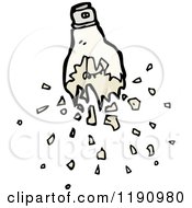 Cartoon Of A Shattered Lightbulb Royalty Free Vector Illustration by lineartestpilot