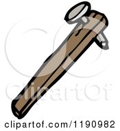 Cartoon Of Wood With A Nail Royalty Free Vector Illustration