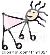 Cartoon Of A Stick Girl Royalty Free Vector Illustration by lineartestpilot