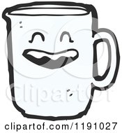 Cartoon Of A Smiling Cup Of Milk Royalty Free Vector Illustration