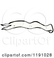 Cartoon Of A White Ribbon Royalty Free Vector Illustration by lineartestpilot