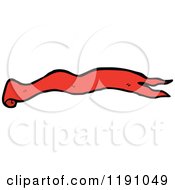 Cartoon Of A Red Ribbon Royalty Free Vector Illustration by lineartestpilot