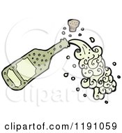 Cartoon Of A Champaign Bottle Royalty Free Vector Illustration by lineartestpilot