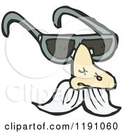 Cartoon Of A Facial Disguise Royalty Free Vector Illustration by lineartestpilot