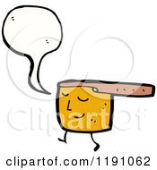 Cartoon Of A Cooking Pot Speaking Royalty Free Vector Illustration by lineartestpilot
