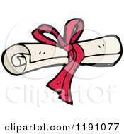 Cartoon Of A Scrolled Document Royalty Free Vector Illustration by lineartestpilot