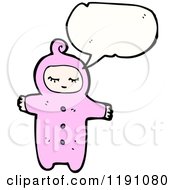 Cartoon Of A Toddler Speaking Royalty Free Vector Illustration