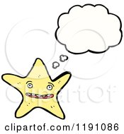 Cartoon Of A Starfish Thinking Royalty Free Vector Illustration by lineartestpilot