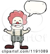 Cartoon Of A Clown Speaking Royalty Free Vector Illustration by lineartestpilot