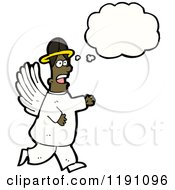 Poster, Art Print Of African American Angel Thinking