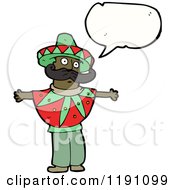 Cartoon Of A Mexican Man Speaking Royalty Free Vector Illustration